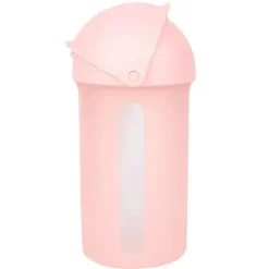 Tomy - copo de canudo de silicone rosa