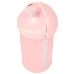 Tomy - copo de canudo de silicone rosa