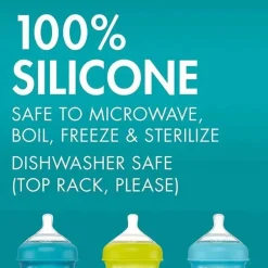 Tomy - Nursh Mamilos de Silicone Extra Lento 3Pk