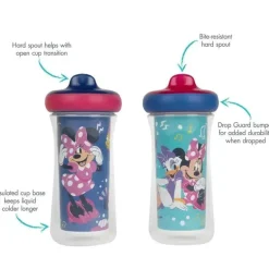 Tomy - 2Pk Disney Minnie Mouse Isolado Copo Canudinho 9 Oz