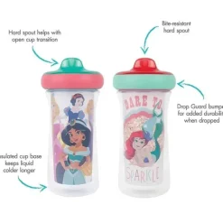 Tomy - Princess Drop Guard Isolado Copo Sippy 2Pk