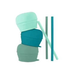 Tomy - Snug Straw 3 Pk Tampas, Verde