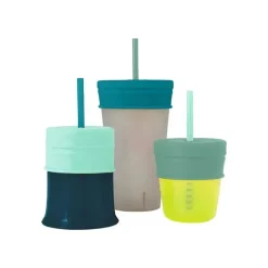 Tomy - Snug Straw 3 Pk Tampas, Verde