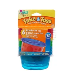 Tomy - Take &amp; Toss 6 Pk Tigelas Infantil 8oz