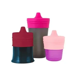 Tomy - tampas para canudos de silicone universais justas rosa