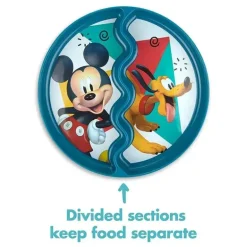 Tomy The First Years Suction Kids Prato Dividido, Mickey/Plutão
