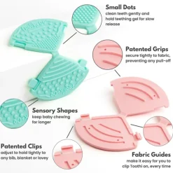 Toothi - Teether Clip, Papaya