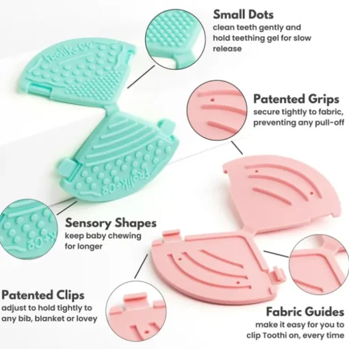Toothi - Teether Clip, Papaya