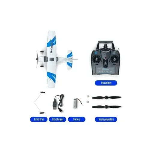 Top Race - Avião Rc de 3 canais com controle remoto