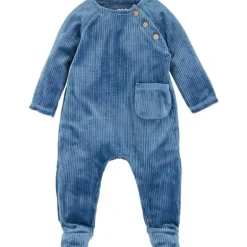 Torta de lama - Dorminhoco de bebê unissex, veludo azul, 0-3 meses