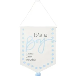 Torta de Lama - Placa de Anúncio de Novo Bebê, Menino 18 1/2 x 11