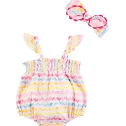 Torta de Lama - Rainbow Ric-Rac Bubble &amp; Headband Set