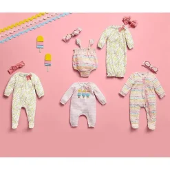 Torta de Lama - Rainbow Ric-Rac Bubble &amp; Headband Set