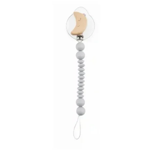 Torta de Lama - Spinner Pacy Clip de Madeira e Silicone, Lua Cinzenta