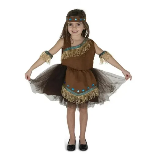 Traje de Halloween para crianças da América, garota indiana
