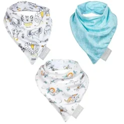 Trend Lab - Conjunto de babador de bandana com 3 pacotes de bebê Safari