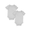 Têxteis Rosa - 2Pk Macacão Sólido Neutro para Bebê, Cinza