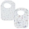 Têxteis Vivos - 2 unidades de babadores de musselina para bebês, pássaros