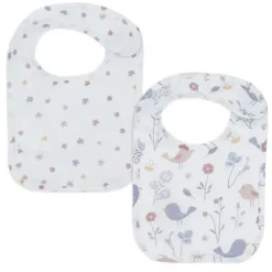 Têxteis Vivos - 2 unidades de babadores de musselina para bebês, pássaros