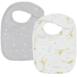 Têxteis Vivos - 2 unidades de babadores, Noah/Grey Stars