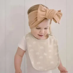 Têxteis vivos - 2 unidades de babadores, preguiça/arco-íris