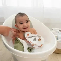 Têxteis Vivos - 4Pk Panos BabyWash, Retiro Florestal/Olive Dots