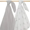 Têxteis Vivos - 2Pk Swaddles de Musselina Orgânica Dandelion