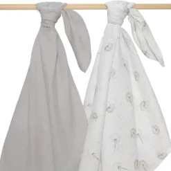 Têxteis Vivos - 2Pk Swaddles de Musselina Orgânica Dandelion