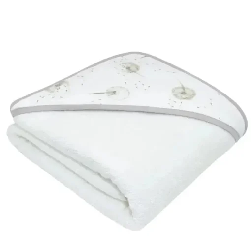 Têxteis Vivos - Toalha com Capuz de Musselina Orgânica para Bebês, Dente de Leão