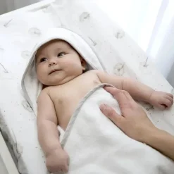 Têxteis Vivos - Toalha com Capuz de Musselina Orgânica para Bebês, Dente de Leão
