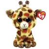 Ty - Girafa malhada de pelúcia bronzeada, pernas de pau