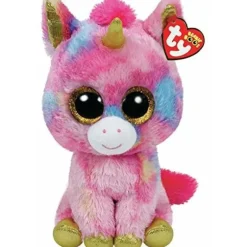 Ty Beanie Boos Unicórnio, Olhos Brilhantes Dourados Com Glitter