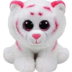 Ty Tabor the Tiger, Rosa/Branco, Médio | Bichos de Pelúcia Tigre | brinquedos TY