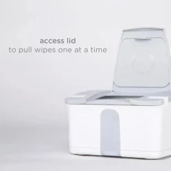 Ubbi - Aquecedor e dispensador de lenços umedecidos com luz noturna, cinza