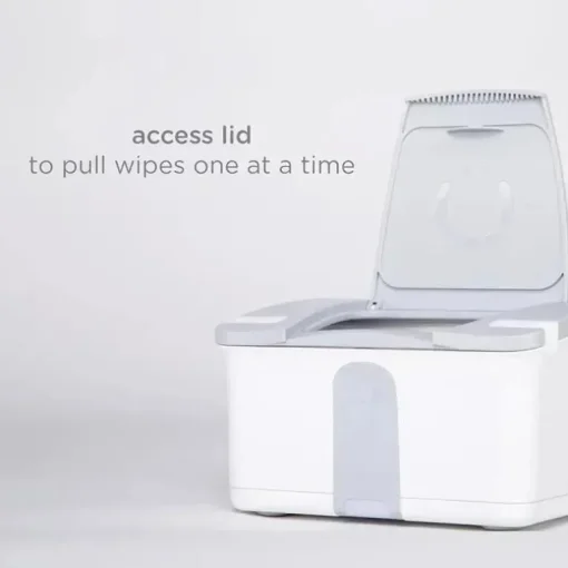 Ubbi - Aquecedor e dispensador de lenços umedecidos com luz noturna, cinza