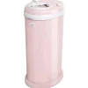 Ubbi - Balde de fraldas com trava de odor em aço, rosa blush