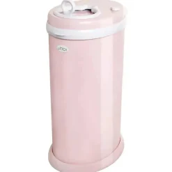 Ubbi - Balde de fraldas com trava de odor em aço, rosa blush