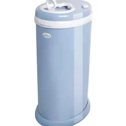 Ubbi - Balde de fraldas com trava de odor em aço, azul nuvem