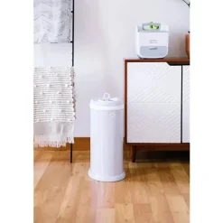 Ubbi - Balde de fraldas com trava de odor em aço, cinza