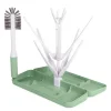 Ubbi - conjunto de escova e rack de secagem on-the-go, Sage