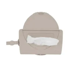 Ubbi - Dispensador de lenços umedecidos para bebês, recipiente portátil para lenços umedecidos, cinza
