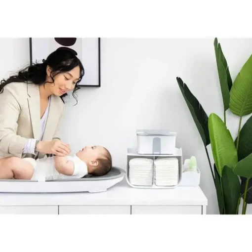 Ubbi - organizador de caddy, armazena fraldas, lenços umedecidos e acessórios para bebês, branco