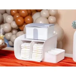 Ubbi - organizador de caddy, armazena fraldas, lenços umedecidos e acessórios para bebês, branco
