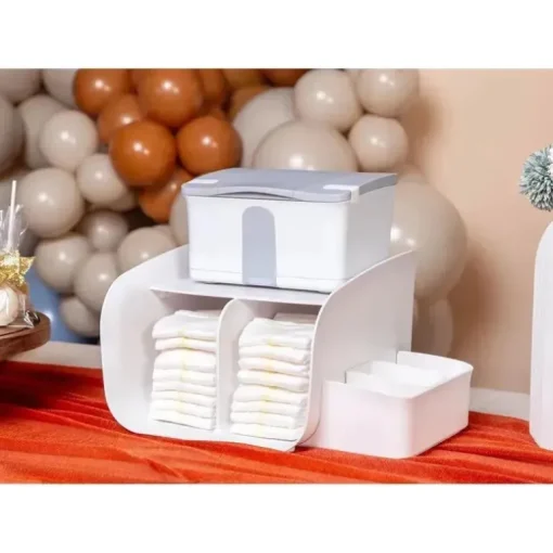 Ubbi - organizador de caddy, armazena fraldas, lenços umedecidos e acessórios para bebês, branco