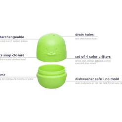 Ubbi - 4Pk brinquedos de banho intercambiáveis ​​para crianças e bebês
