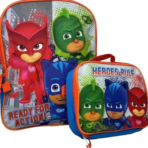 United Pacific Designs - Mochila Pj Mask 16 com lancheira em forma