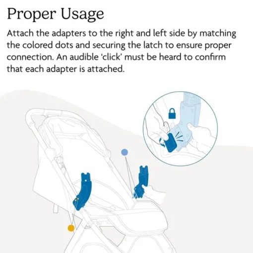 Uppababy - Adapters For Minu V3 - (Compatible with all Mesa and Aria car seats)