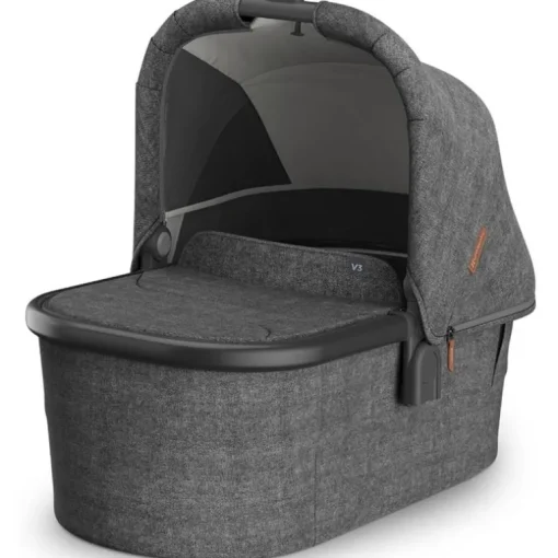 UPPAbaby - Bassinet V3, Compatible with Vista, Cruz, Ridge, Minu Strollers, Greyson (Charcoal Mélange/Carbon Frame)