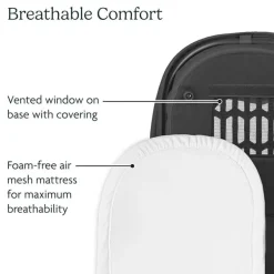 UPPAbaby - Bassinet V3, Compatible with Vista, Cruz, Ridge, Minu Strollers, Greyson (Charcoal Mélange/Carbon Frame)