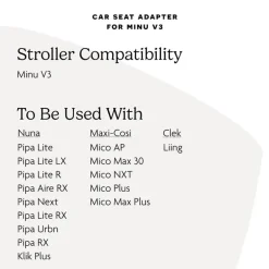 Uppababy - Car Seat Adapters For Minu V3 (Maxi-Cosi®, Nuna®, Cybex, Besafe®)